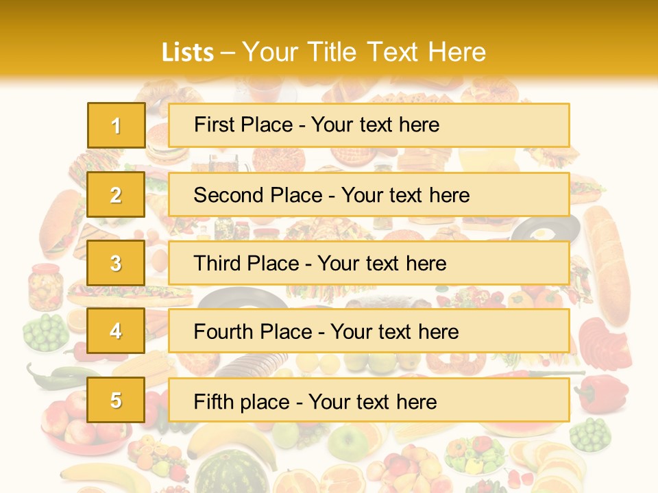 Pyramiden Calories Corn PowerPoint Template