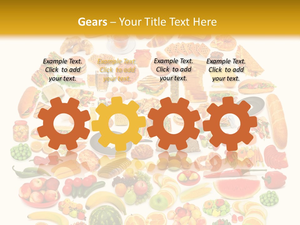 Pyramiden Calories Corn PowerPoint Template