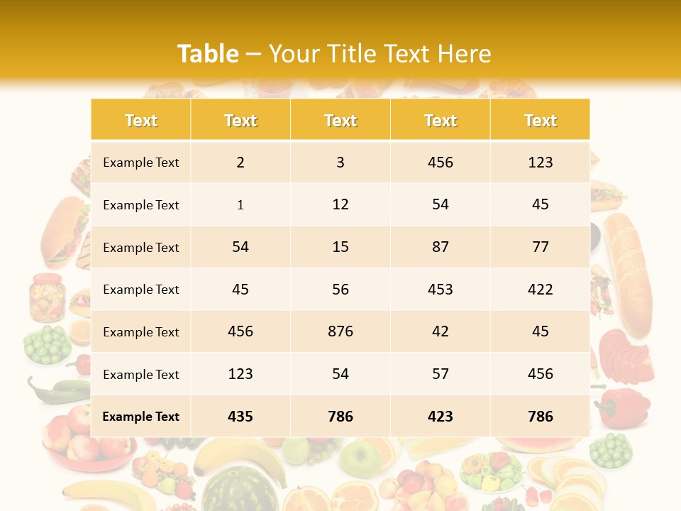 Pyramiden Calories Corn PowerPoint Template