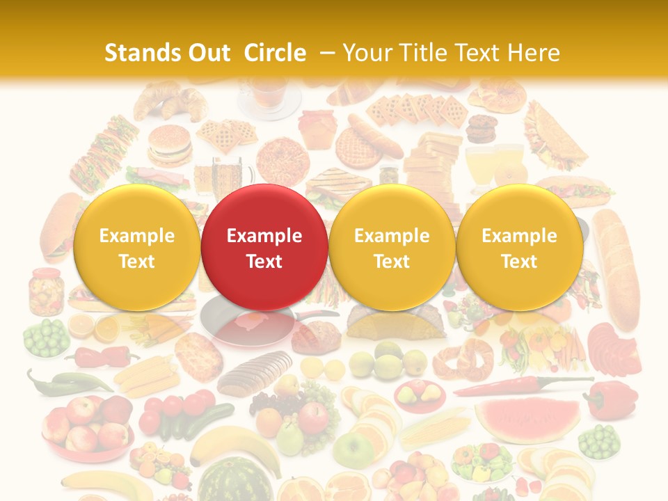 Pyramiden Calories Corn PowerPoint Template