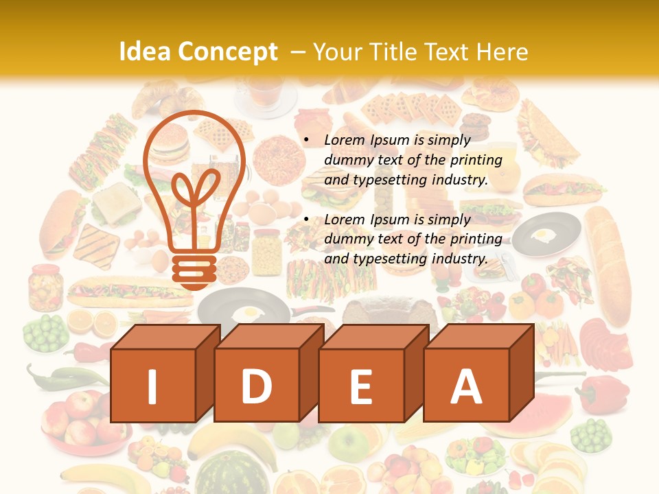 Pyramiden Calories Corn PowerPoint Template