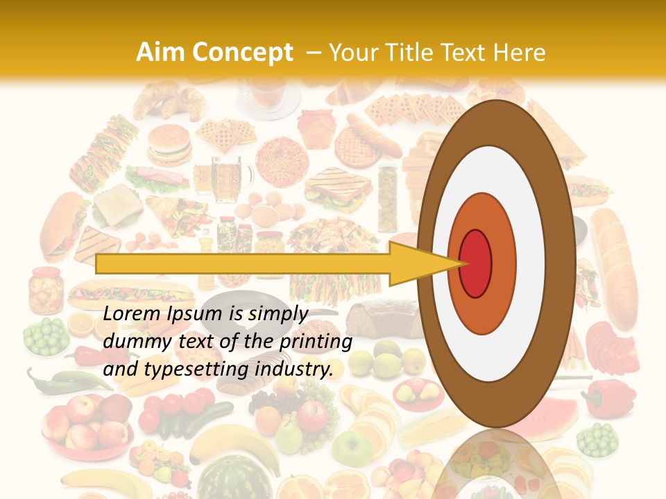 Pyramiden Calories Corn PowerPoint Template