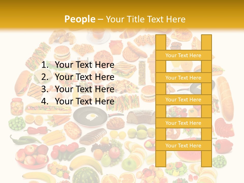 Pyramiden Calories Corn PowerPoint Template
