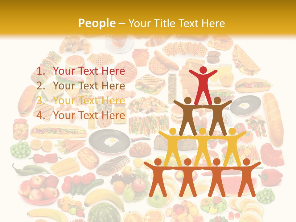 Pyramiden Calories Corn PowerPoint Template