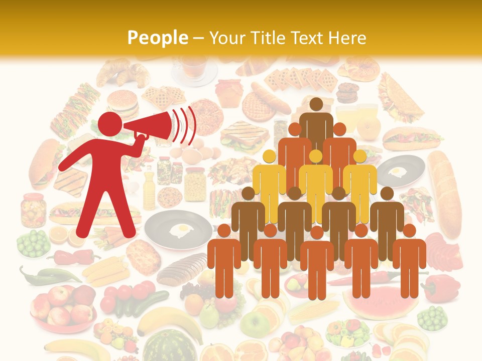 Pyramiden Calories Corn PowerPoint Template