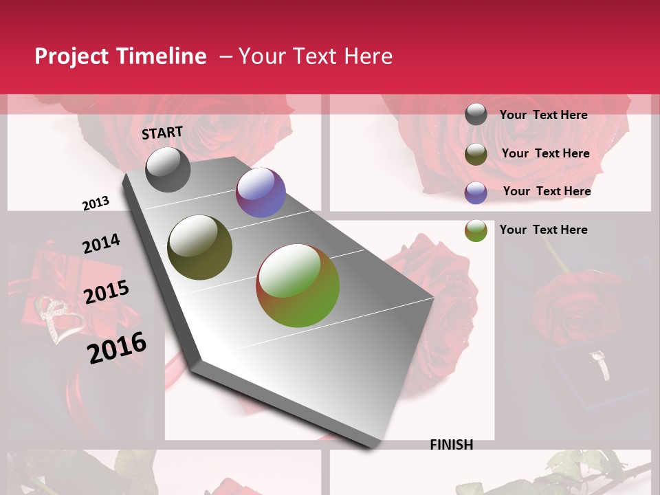 Rosa Bocciolo Gambo PowerPoint Template