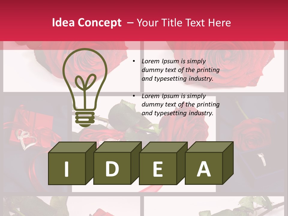 Rosa Bocciolo Gambo PowerPoint Template