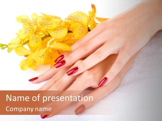 Skin Palm Hand PowerPoint Template