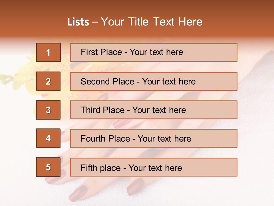 Skin Palm Hand PowerPoint Template