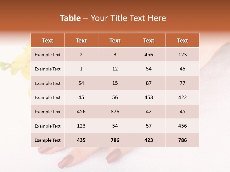 Skin Palm Hand PowerPoint Template