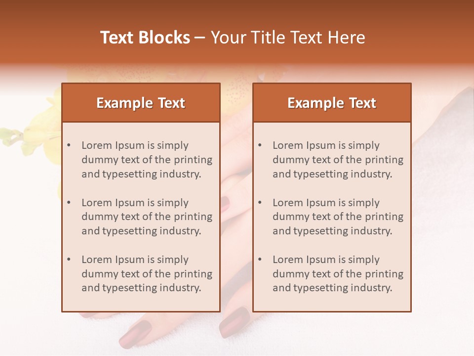 Skin Palm Hand PowerPoint Template