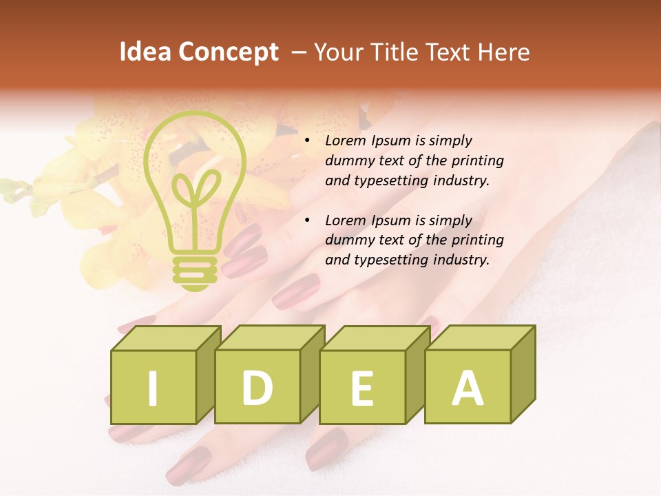 Skin Palm Hand PowerPoint Template