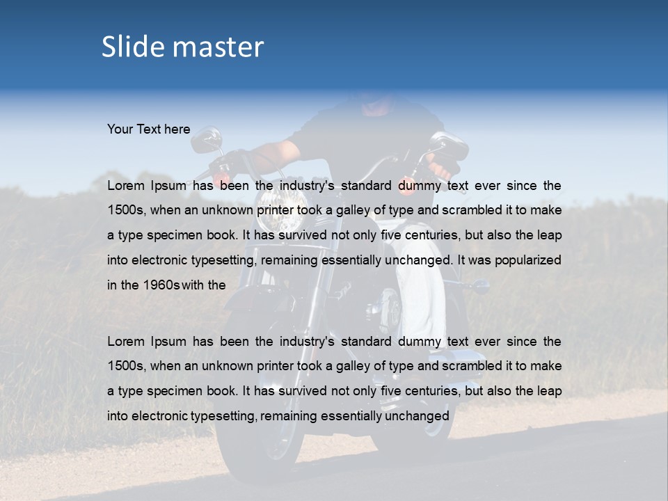 Cruising Cycle Biker PowerPoint Template