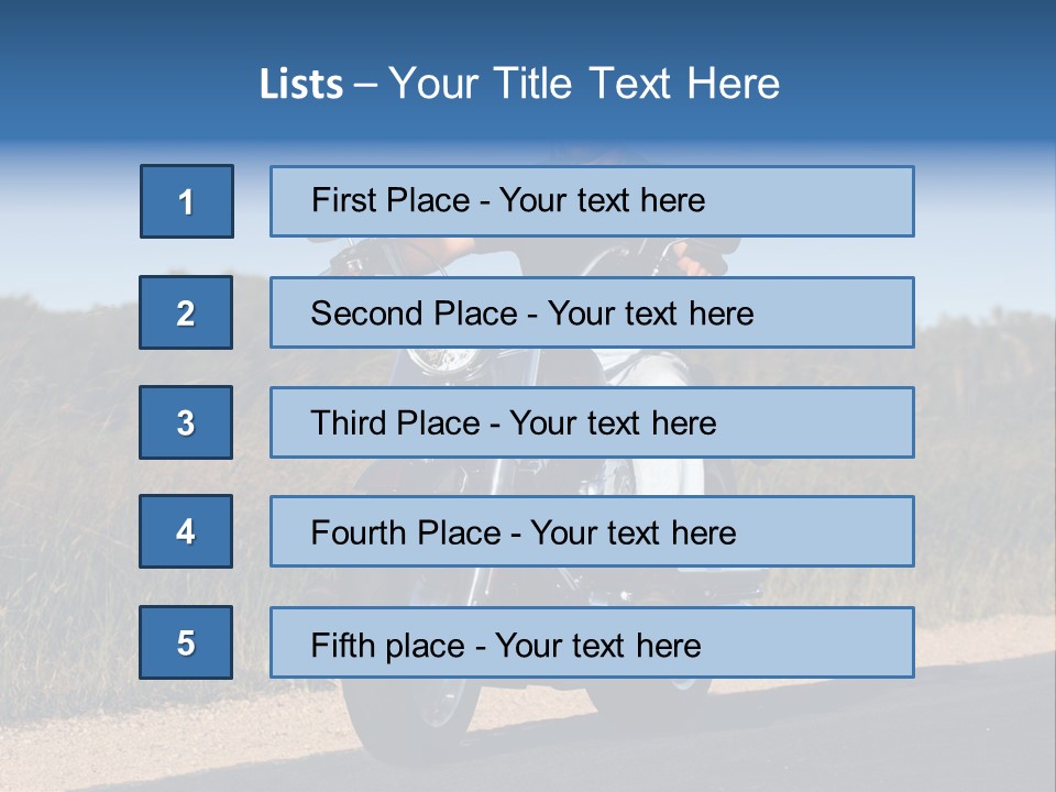 Cruising Cycle Biker PowerPoint Template