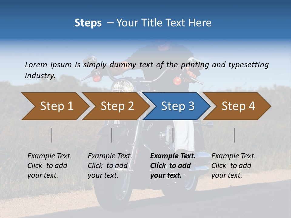 Cruising Cycle Biker PowerPoint Template