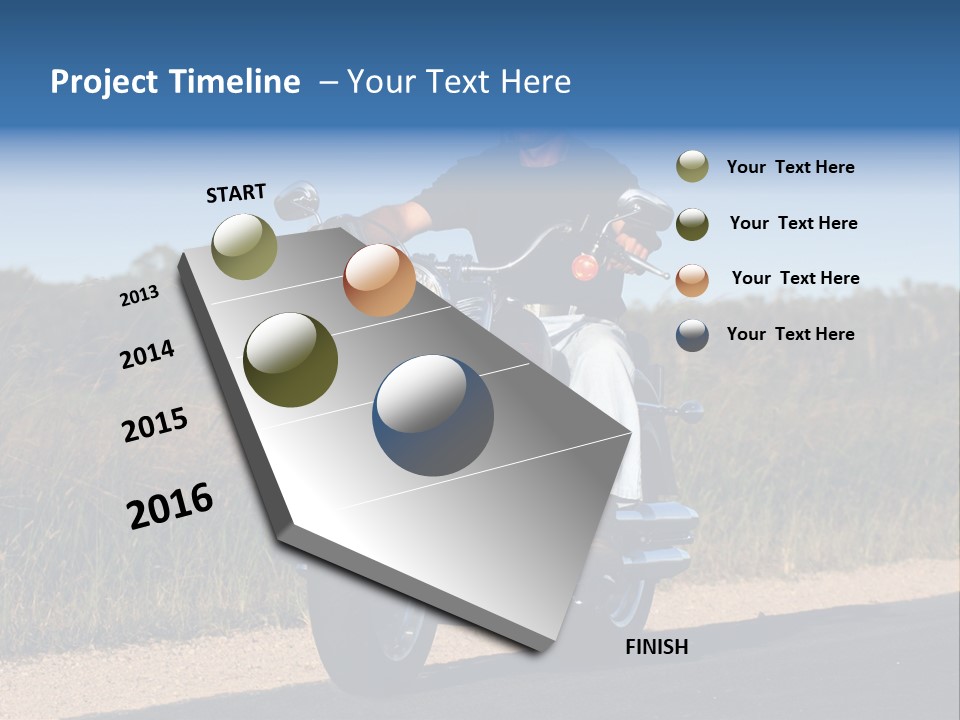 Cruising Cycle Biker PowerPoint Template