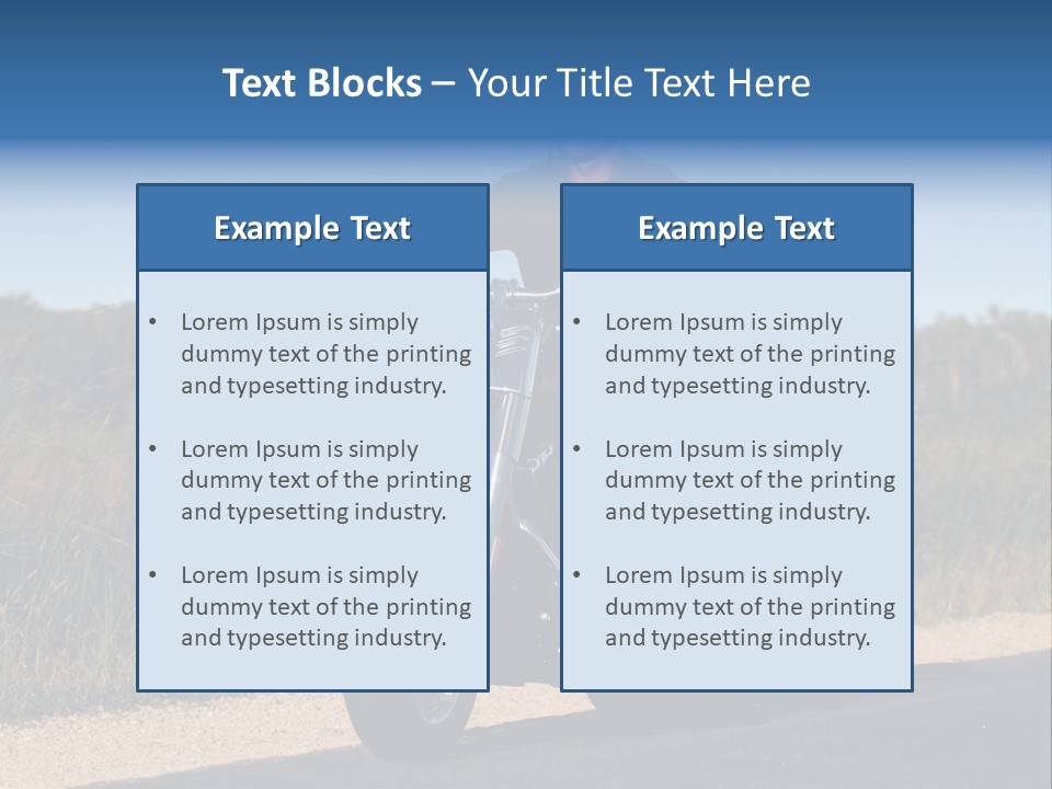 Cruising Cycle Biker PowerPoint Template