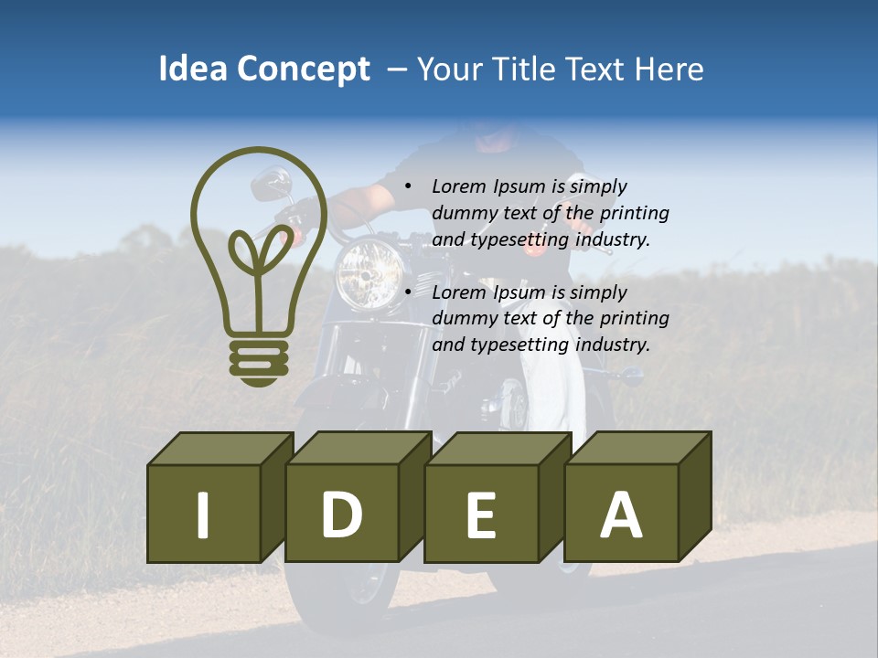 Cruising Cycle Biker PowerPoint Template