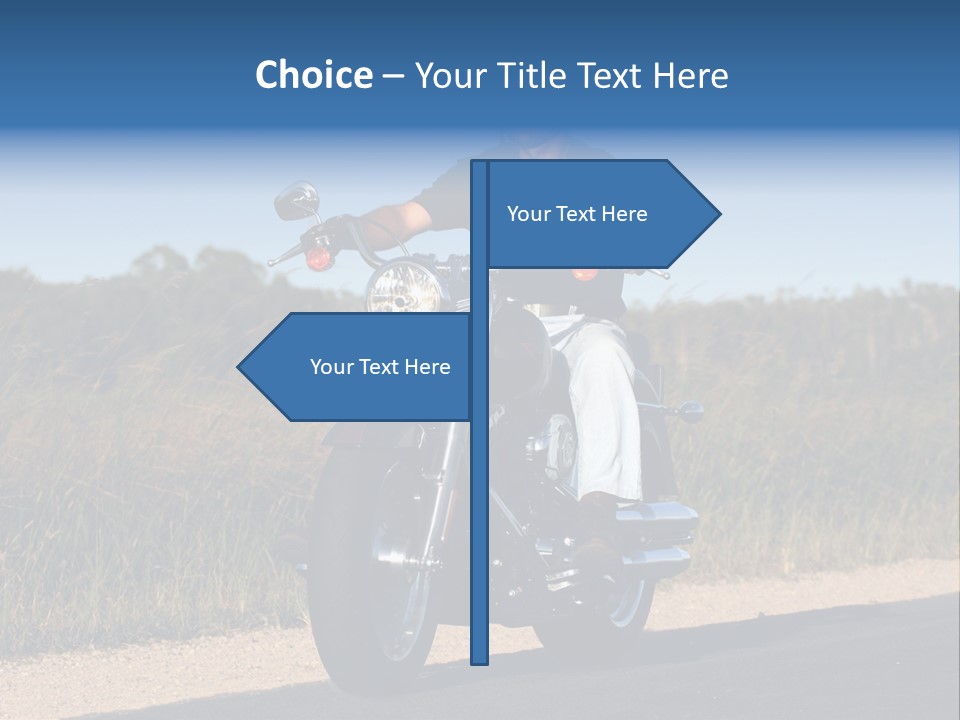 Cruising Cycle Biker PowerPoint Template