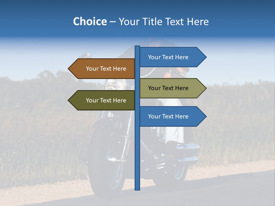 Cruising Cycle Biker PowerPoint Template