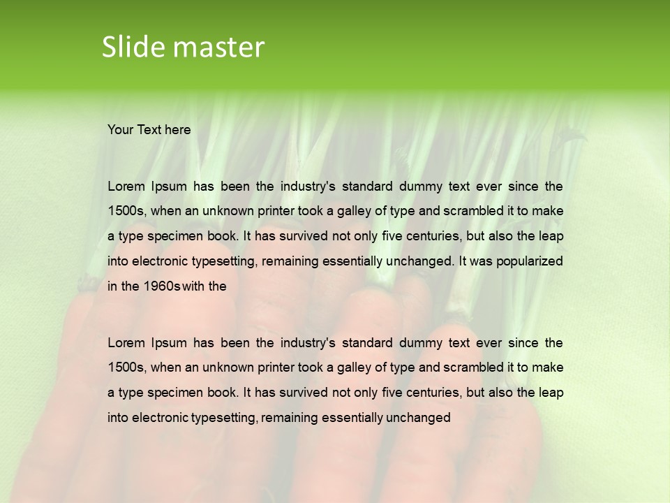 Orange Garden Vegetable PowerPoint Template