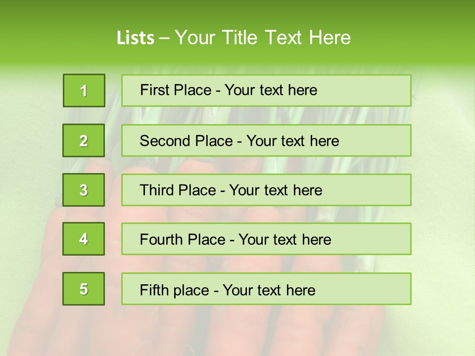 Orange Garden Vegetable PowerPoint Template