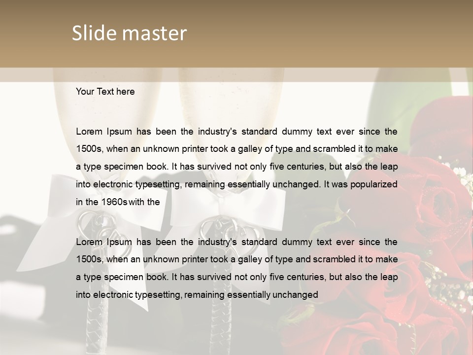 White Background Symbol Wedding PowerPoint Template