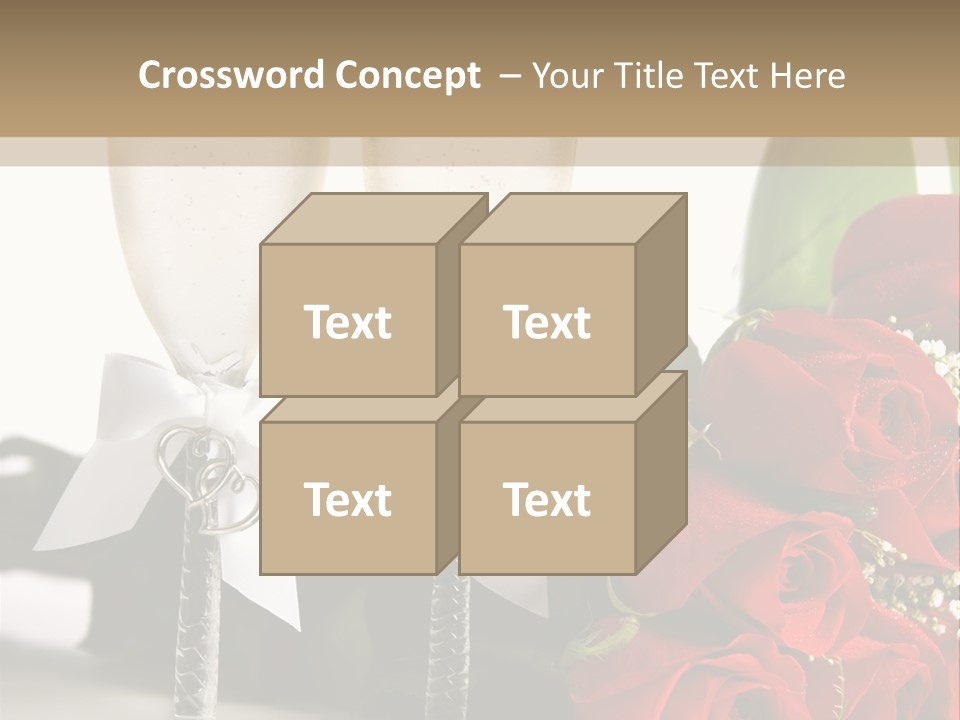 White Background Symbol Wedding PowerPoint Template