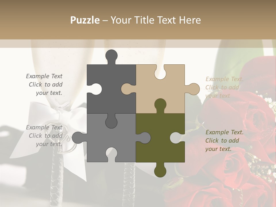 White Background Symbol Wedding PowerPoint Template