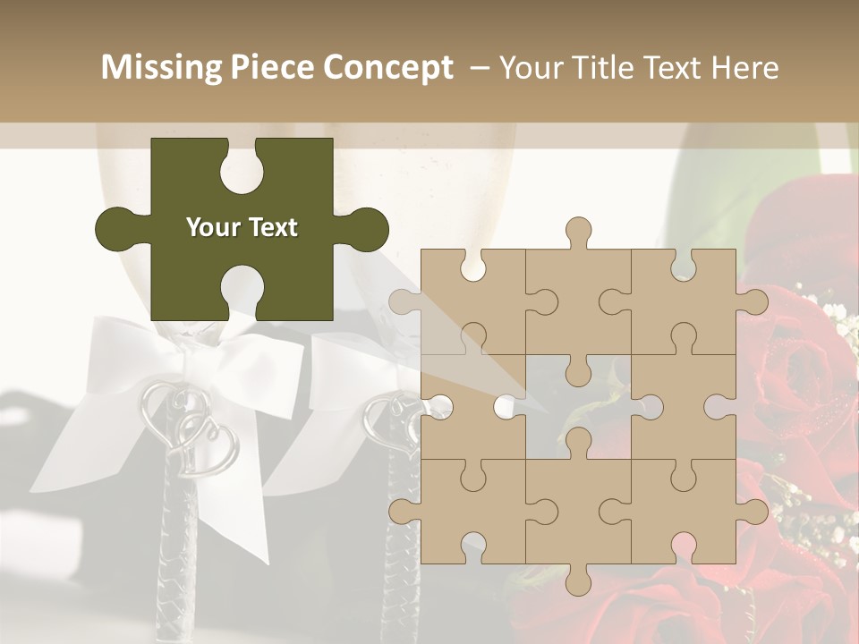 White Background Symbol Wedding PowerPoint Template