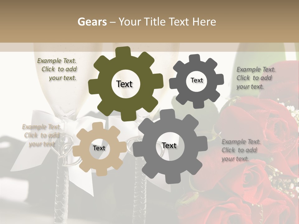 White Background Symbol Wedding PowerPoint Template