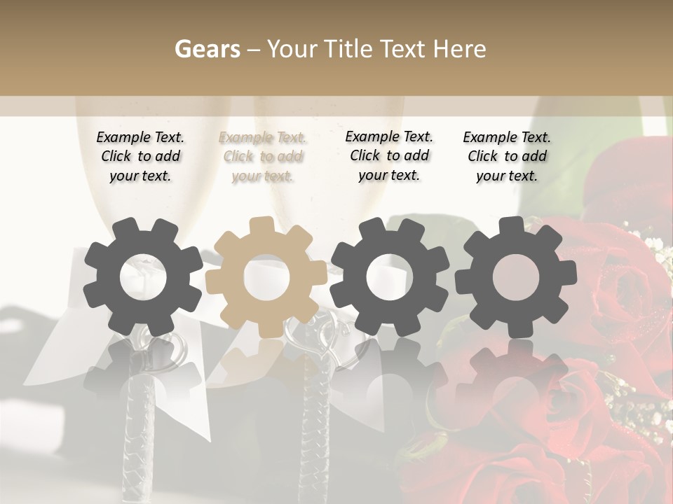 White Background Symbol Wedding PowerPoint Template