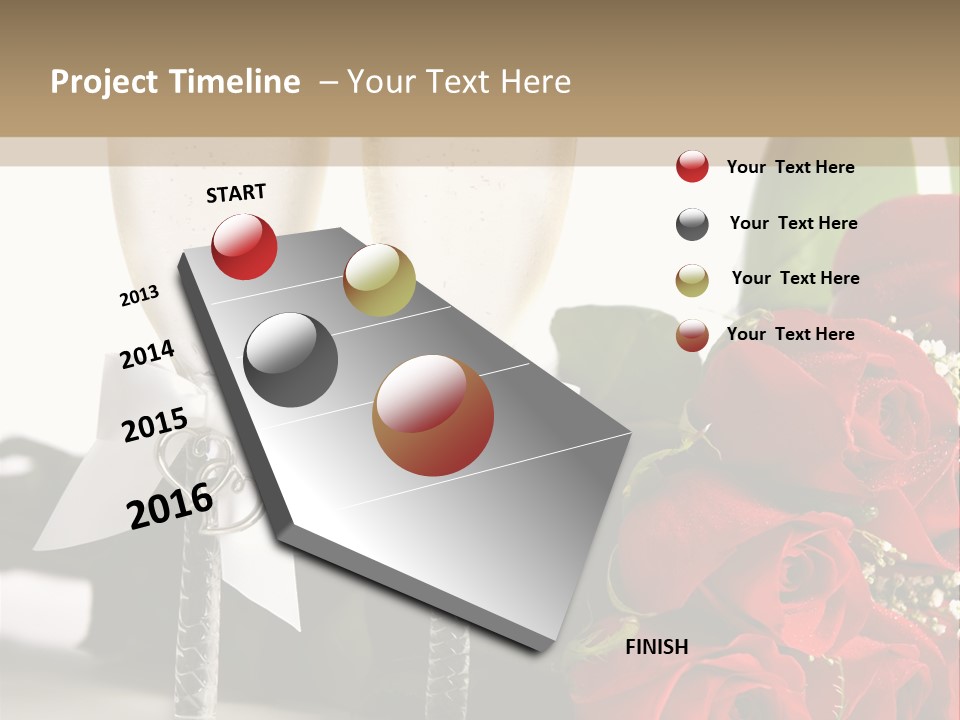 White Background Symbol Wedding PowerPoint Template