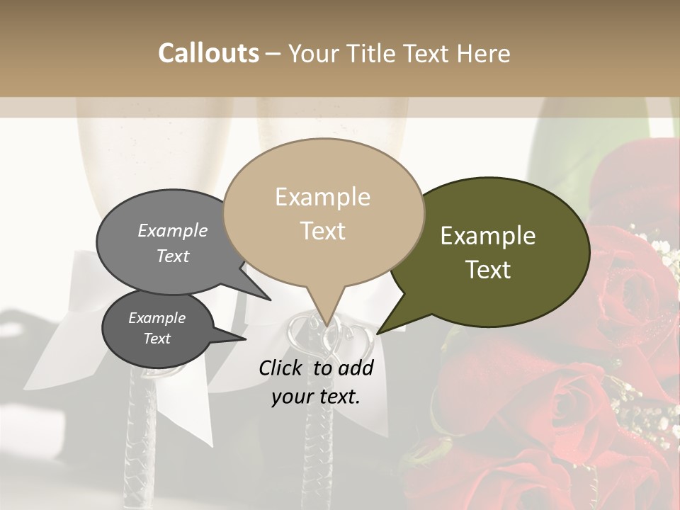 White Background Symbol Wedding PowerPoint Template