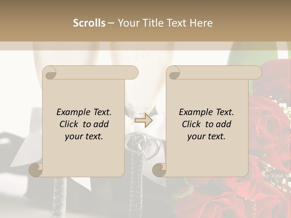 White Background Symbol Wedding PowerPoint Template