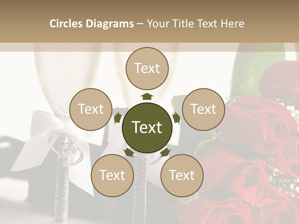 White Background Symbol Wedding PowerPoint Template