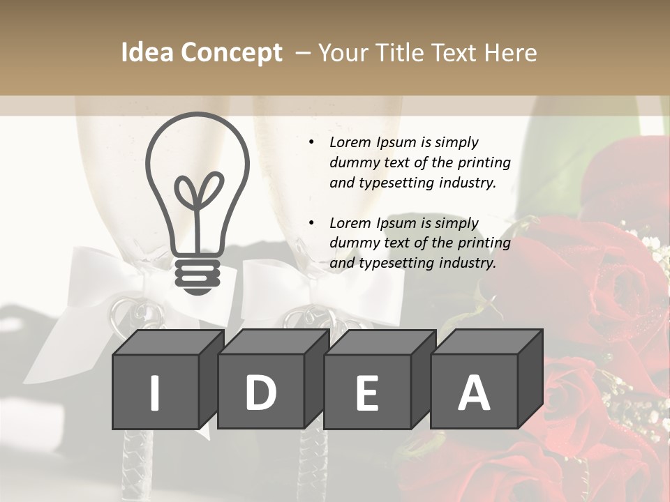 White Background Symbol Wedding PowerPoint Template