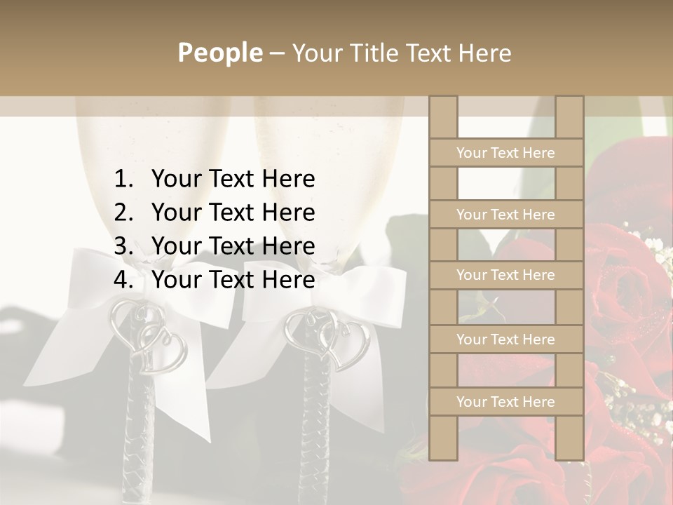 White Background Symbol Wedding PowerPoint Template