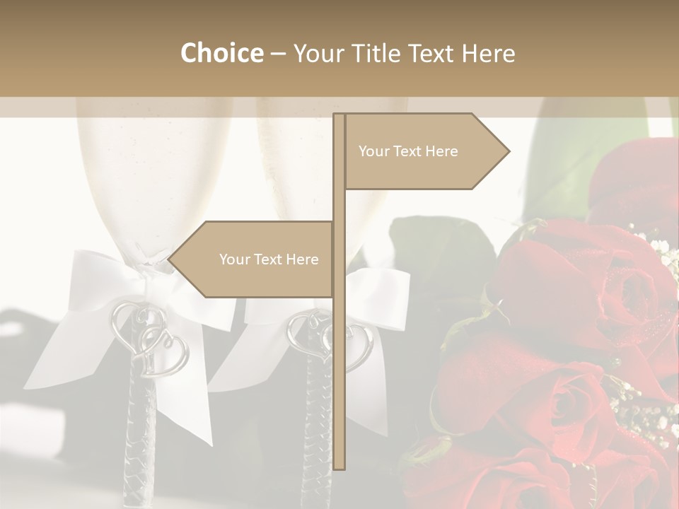 White Background Symbol Wedding PowerPoint Template