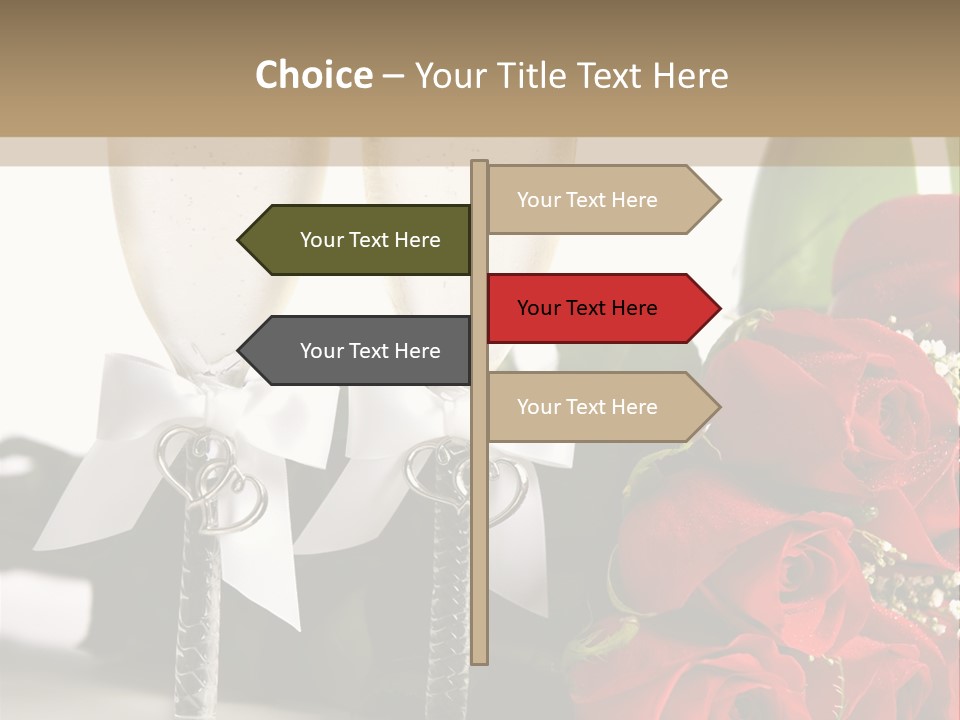 White Background Symbol Wedding PowerPoint Template