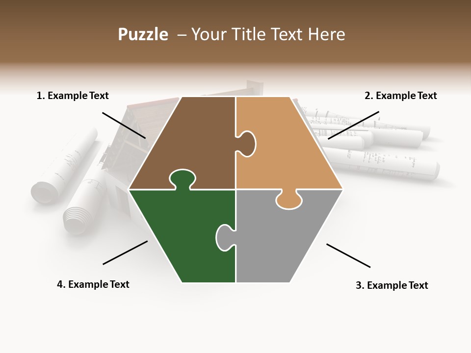 Roof House Draw PowerPoint Template