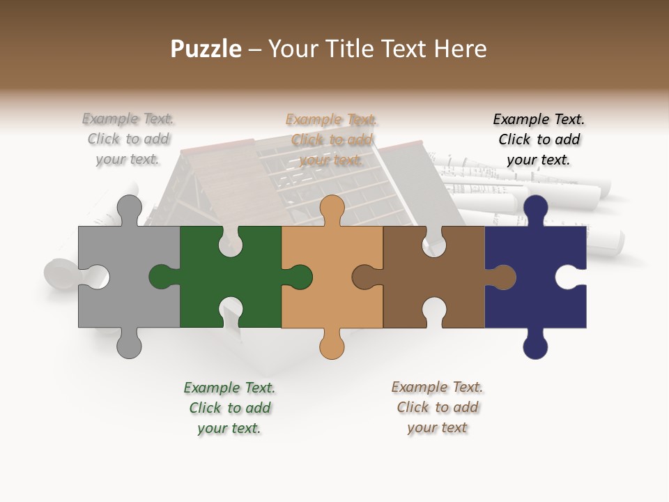 Roof House Draw PowerPoint Template