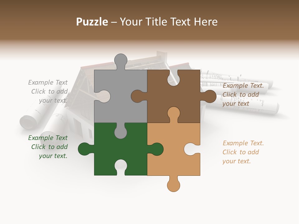 Roof House Draw PowerPoint Template