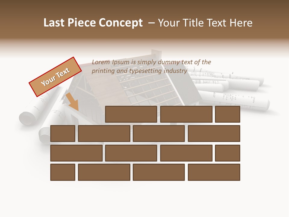 Roof House Draw PowerPoint Template