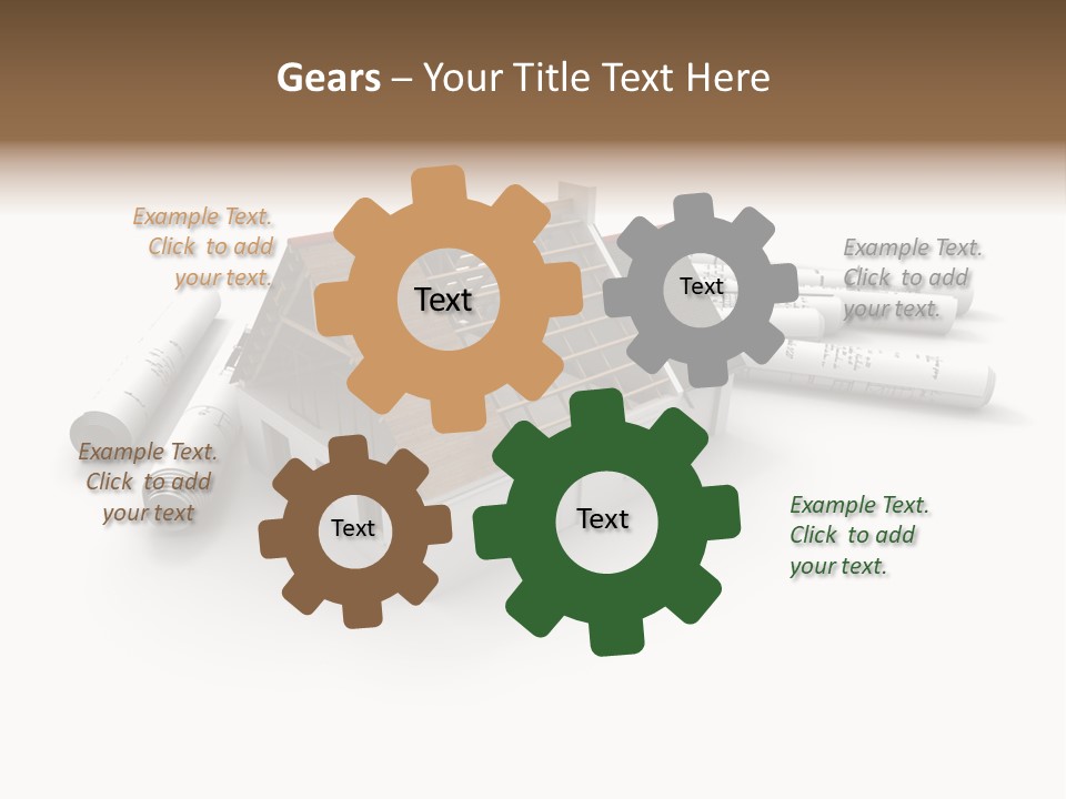 Roof House Draw PowerPoint Template