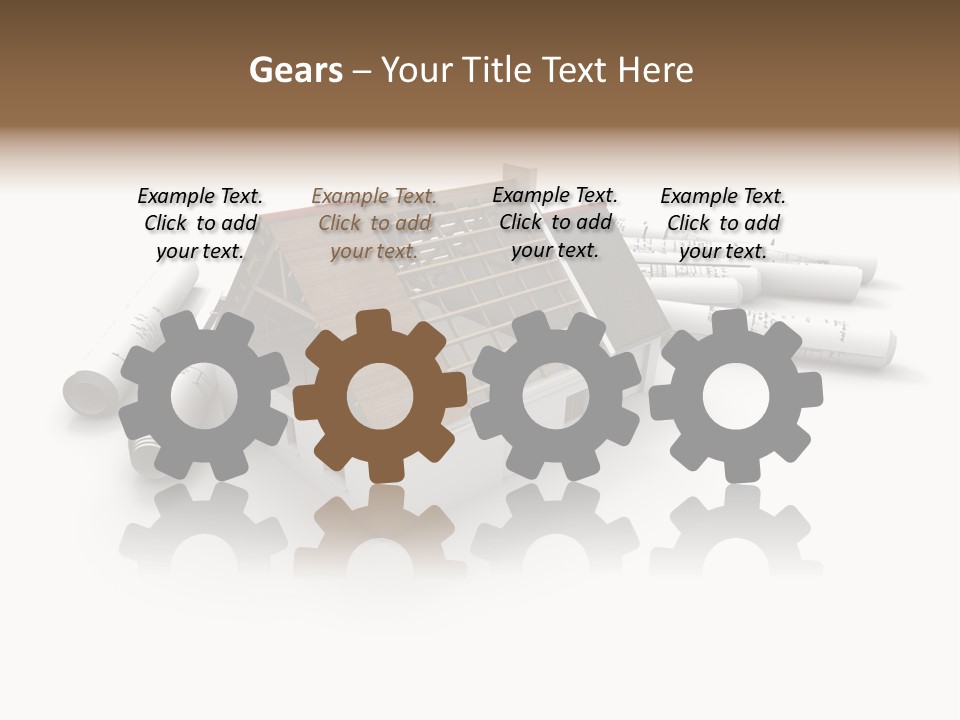 Roof House Draw PowerPoint Template