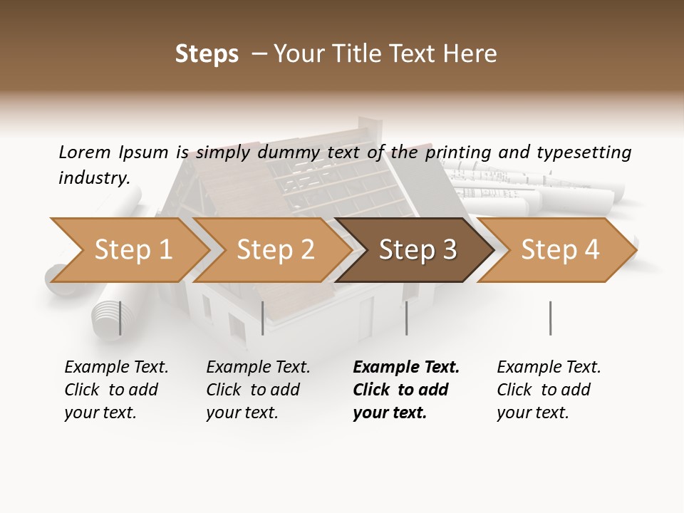 Roof House Draw PowerPoint Template