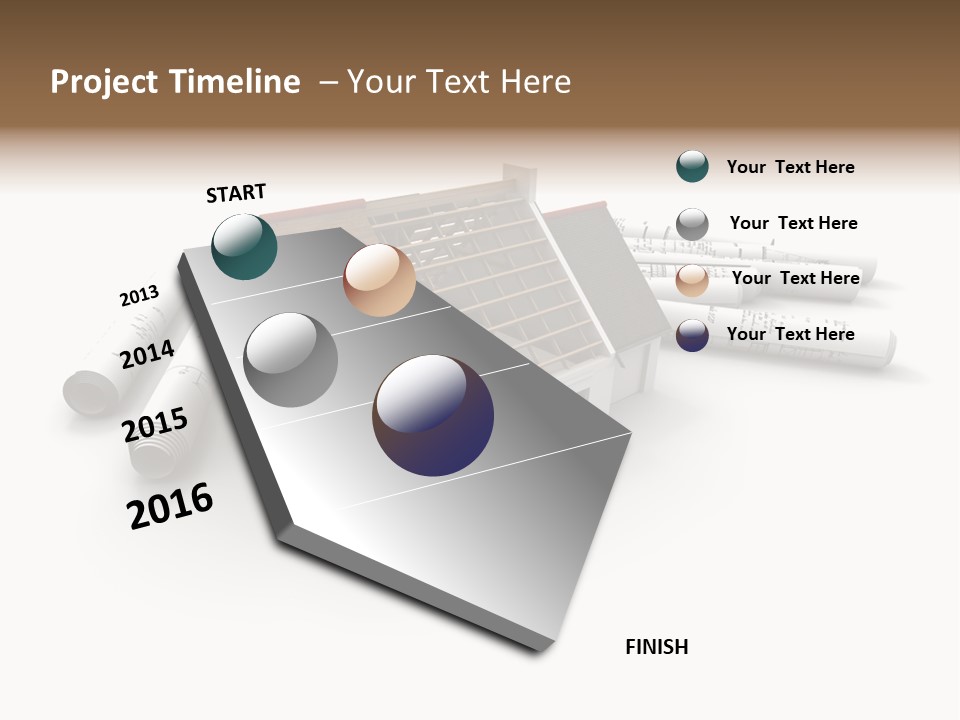 Roof House Draw PowerPoint Template