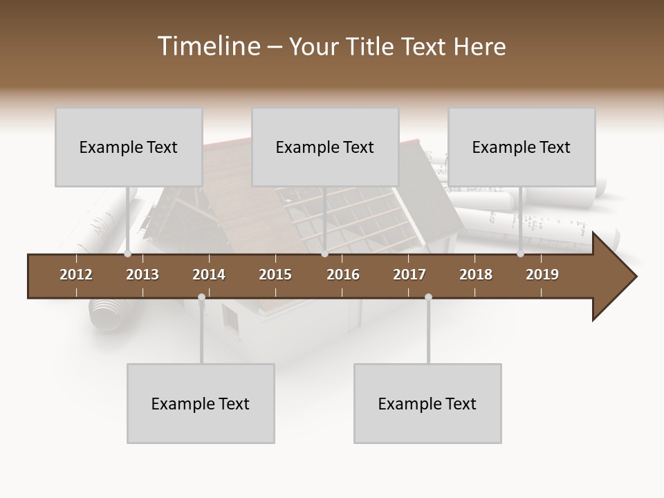 Roof House Draw PowerPoint Template