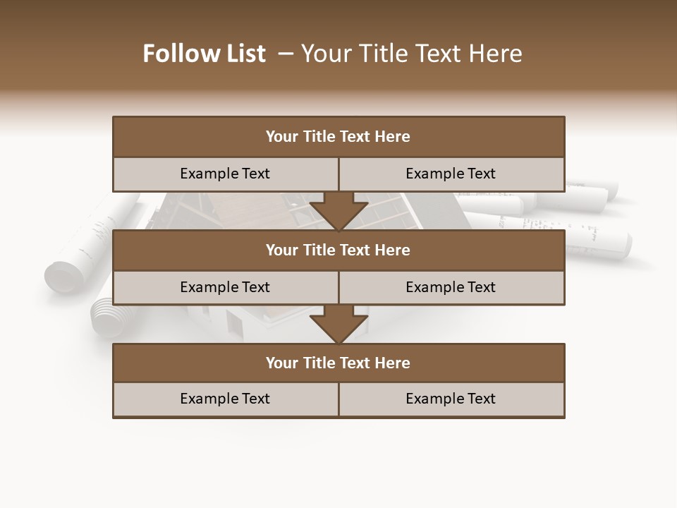 Roof House Draw PowerPoint Template